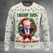 Trump 2024 Keep America Great First Ugly Christmas Sweater Xmas Gifts For Trumpers