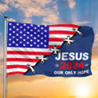 Jesus 2024 Our Only Hope Flag With American Flag Jesus Merch Christian Home Decor