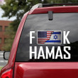 American I Stand With Israel Car Stickers Fck Hamas Car Decal Gifts For Israel Lovers