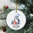 Personalized Penguin Baby First Christmas Ornament 2023 Xmas Tree Ornament New Baby Gifts