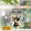 Custom Photo German Shepherd Dog Memorial Ornament 2023 Christmas Forever In Our Hearts