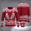 Racoon Opossum Ugly Christmas Sweater We Wish You A Trashy Christmas Funny Raccoon Sweater