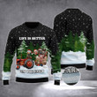 Life Is Better On The Farm Ugly Christmas Sweater Best Christmas Gifts For A Farmer Dad