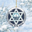 I Stand With Israel Ornament Pro Israel Ornament For Christmas Tree Star Of David Jewish Merch