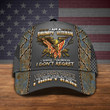 Personalized Eagle I Am A Grumpy Veteran Hat Patriotic Military Veteran Baseball Caps