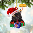 Custom Black Cat Merry Christmas Ornament Black Cat Christmas Tree Decorations 2023