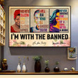 I'm With The Banned Maya Rbg Obama Michael Poster Vintage Feminist Posters Decor