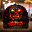 Customized Lava Skull Hat 3D Unique Mens Caps Gifts For Skull Lovers