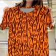 Leopard Pattern Orange Shirt Great T-Shirt Design Gifts For Friends