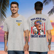 Trump Corona Beer Make 4th of July Great Again Sport Grey T-Shirt MAGA Trump Drink Beer Funny Shirt For Dad