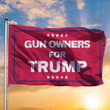 Gun Owners For Trump Flag Support Donald Trump 2024 MAGA Flag Patriot Gifts For Gun Lovers