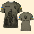 Personalized Name Ukraine Veteran Slava Ukraini Shirt Glory to Ukraine T-Shirt Gift