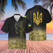 Slava Ukraini Hawaiian Shirt Trident Strong Ukraine Army Merch Idea For Husband