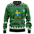 Sweden Viking Ugly Christmas Sweater Dragon Boat Viking Valhalla Christmas Sweater