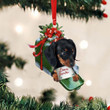 Dachshund With Dear Santa Letter Christmas Ornament Cute Dog Christmas Tree Ornament 2023 Gift