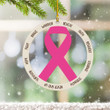 Pink Ribbon Breast Cancer Christmas Ornament Breast Cancer Xmas Ornaments 2023 Decoration