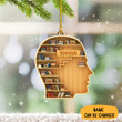 Personalized Book Lover Christmas Ornament Bookshelf Christmas Ornament 2023