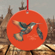 Every Child Matters Ornament Hummingbird With Feather Orange Day 2023 Support Xmas Tree Decor