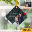 Personalized Photo First Christmas Married Ornament Just Married Christmas Ornament For 2023