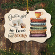 Book Lovers Ornament Christmas Tree Ornament Just A Girl Who In Love With Her Books