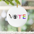 Vote Ornament Gun Reform BLM Reproductive Rights LGBTQ Hanging Decorations