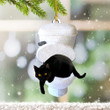 Black Cat Christmas Ornament Funny Christmas Tree Decorations Cat Owners Gift