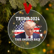 Trump Mugshot Ornament Take America Back Trump 2024 Merch Xmas Tree Decorations