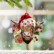 Highland Cow Christmas Ornament Funny Animal Ornament Farmhouse Christmas Tree Decor