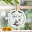 Personalized Memorial Christmas Ornaments For Mom And Dad Remembrance Ornament For Parents