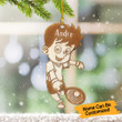 Personalized Tennis Christmas Ornament Tennis Player Ornament Cute Christmas Decoration