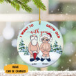 Personalized I Want To Grow Old With You Ornament Couple Christmas Ornament Decorated Xmas Tree