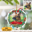 Custom Photo German Shepherd Christmas Ornament Personalized Dog Ornaments Gifts For Pet Lovers