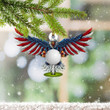 US Eagle Golf Cart Christmas Ornament Golf Christmas Tree Ornaments Gift For Golfer
