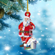 Santa Claus Fishing Ornament 2023 Fishing Ornaments For Christmas Tree