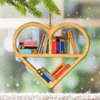 Book Lovers Heart Ornament Book Lover Christmas Ornament 2023 Decoration Gift Ideas