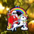 Santa Riding A Unicorn Ornament Hilarious Christmas Ornaments Decoration Gifts
