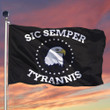 Sic Semper Tyrannis Flag Bald Eagle Patriotic Flags Decor For Indoor Outdoor