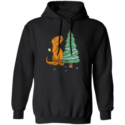 Cute T-Rex Christmas Tree Hoodie X-Mas Gifts For Friends