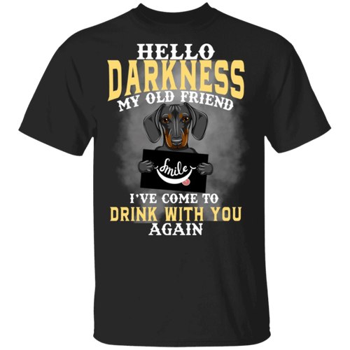 Dachshund Hello Darkness Drink With You Again T-Shirt Funny ST Patricks Day Shirt Gift