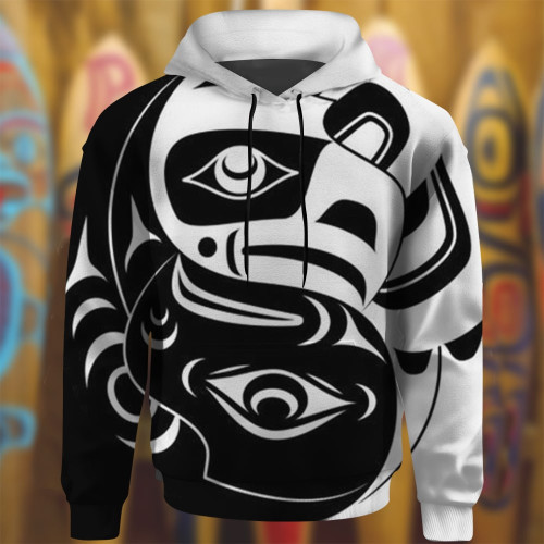 Native American Eagle Spirit Hoodie Pacific Northwest Style Haida Art Eagle Hoodie Gift