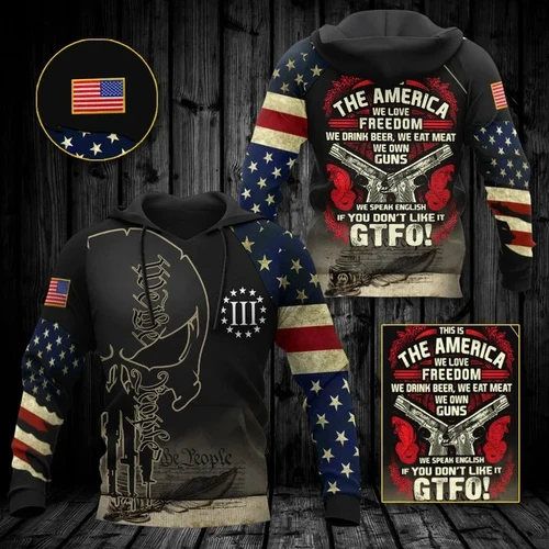 This Is The America We Love Freedom Hoodie Gun Supporters Apparel Gifts For Father