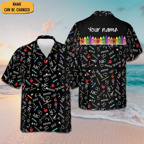 Custom Kindergarten Teacher Hawaiian Shirt Mens Beach Button Up Gifts For Kindergarten Teachers