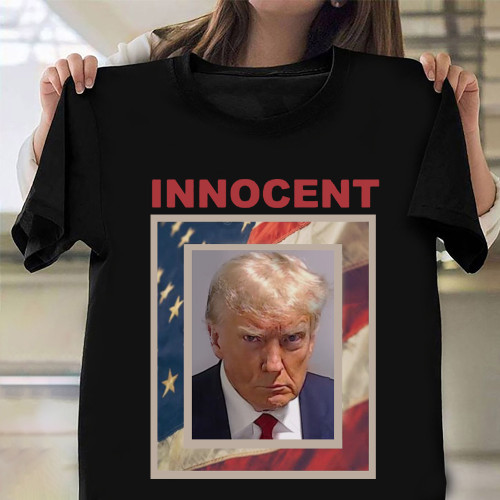 Donald Trump Mug Shot Shirt Innocent Donald Trump 2024 Political T-Shirt For Supporters