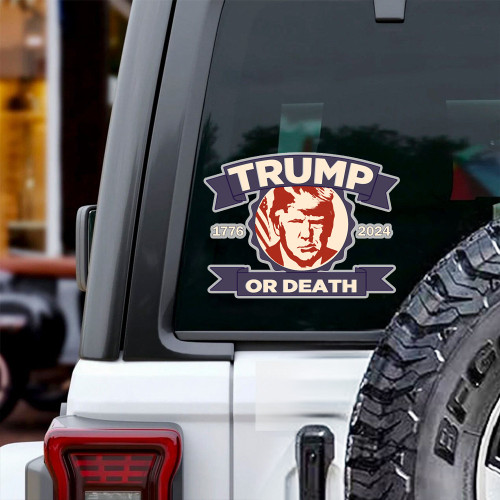 Trump Or Death Car Sticker Donald Trump Mugshot Merch MAGA Merchandise Trump 2024 Sticker