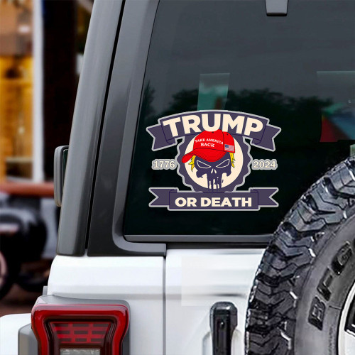 Trump Or Death Car Sticker Trump 2024 Sticker MAGA Merchandise Donald Trump Mugshot Merch