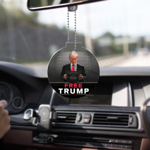 Donald Trump Mug Shots Car Ornament Free Trump Car Mirror Hanging Accessories For Guys