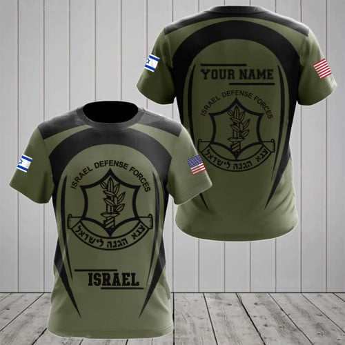 Personalized IDF Shirt Israel Defense Forces Shirt USA Stand With Israel T-Shirt Israel Merch