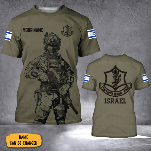 Personalized IDF Shirt Israeli Army T-Shirt Israel Defense Forces Clothing Israel Merch
