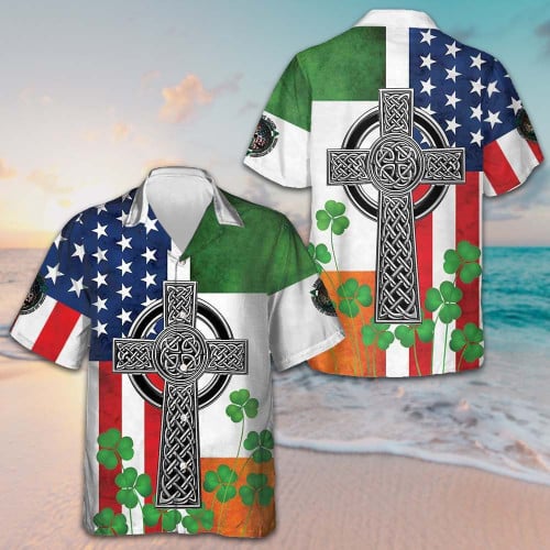 Irish American Hawaiian Shirt Saint Patricks Day Shirts Gifts For Irish