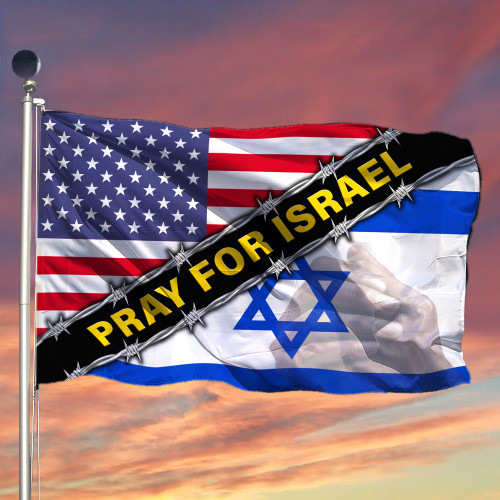 American I Stand With Israel Flag Pray For Israel Flag Israeli Merchandise For Supporters